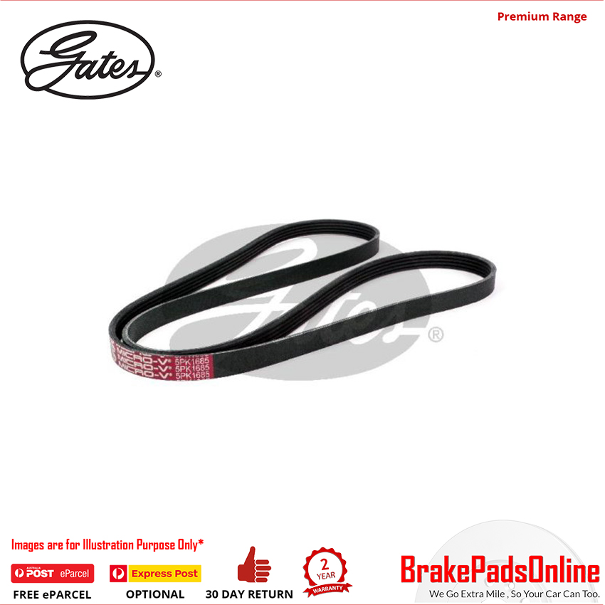 Gates V-Ribbed AT Belt  For HOLDEN Astra TS Z20LET 2.0L Petrol 4Cyl FWD