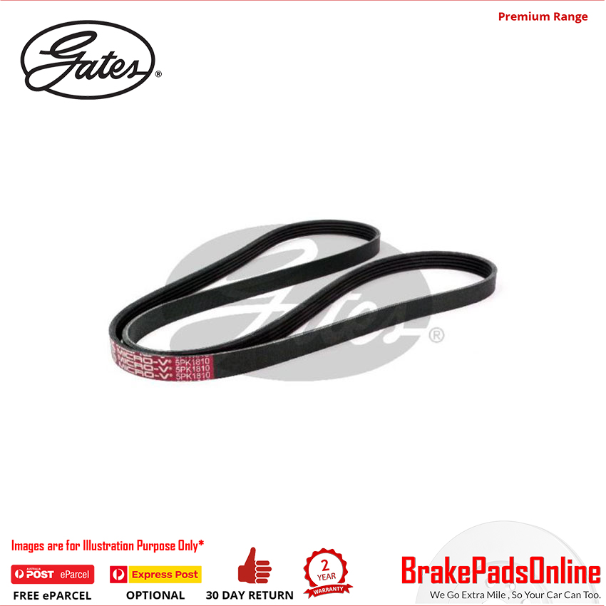 Gates V-Ribbed AT Belt  For KIA Soul MK I AM D4FB 1.6L CRDi Diesel 4Cyl FWD