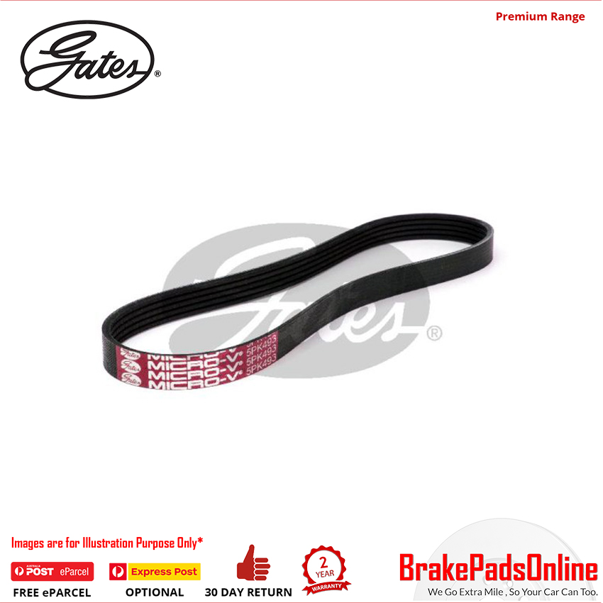 Gates V-Ribbed AT Belt for VOLKSWAGEN Tiguan 5N2 1.4L TSi Petrol 4Cyl FWD