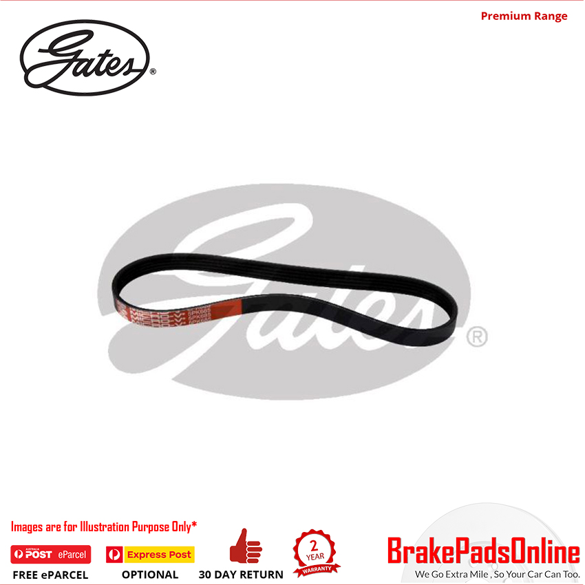 Gates V-Ribbed AT Belt  For SUBARU Legacy MK I B10BC EJ16 1.6L Petrol 4Cyl FWD