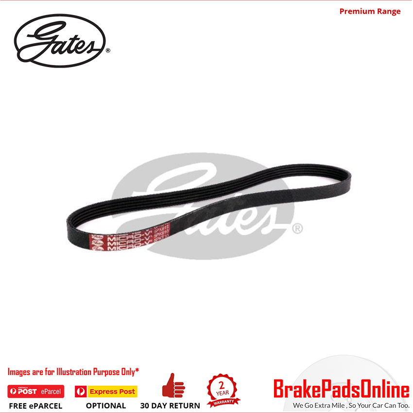 5PK910 V-Ribbed AT Belt for RENAULT Clio PHASE II BB0A/CB0A D7F722 1.2L BiFuel LPG (with or without Petrol) 4Cyl FWD
