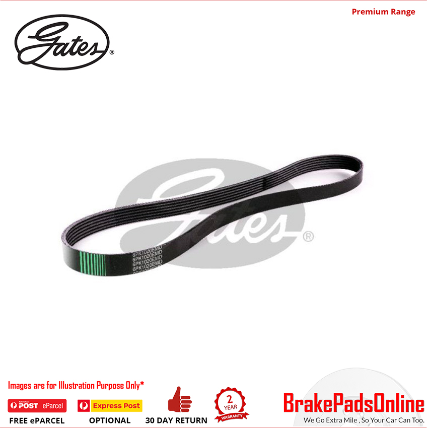 6PK1020EMD V-Ribbed AT Belt for PEUGEOT 308 9HR DV6C/DV6CM 1.6L e-HDi/HDi Diesel 4Cyl FWD