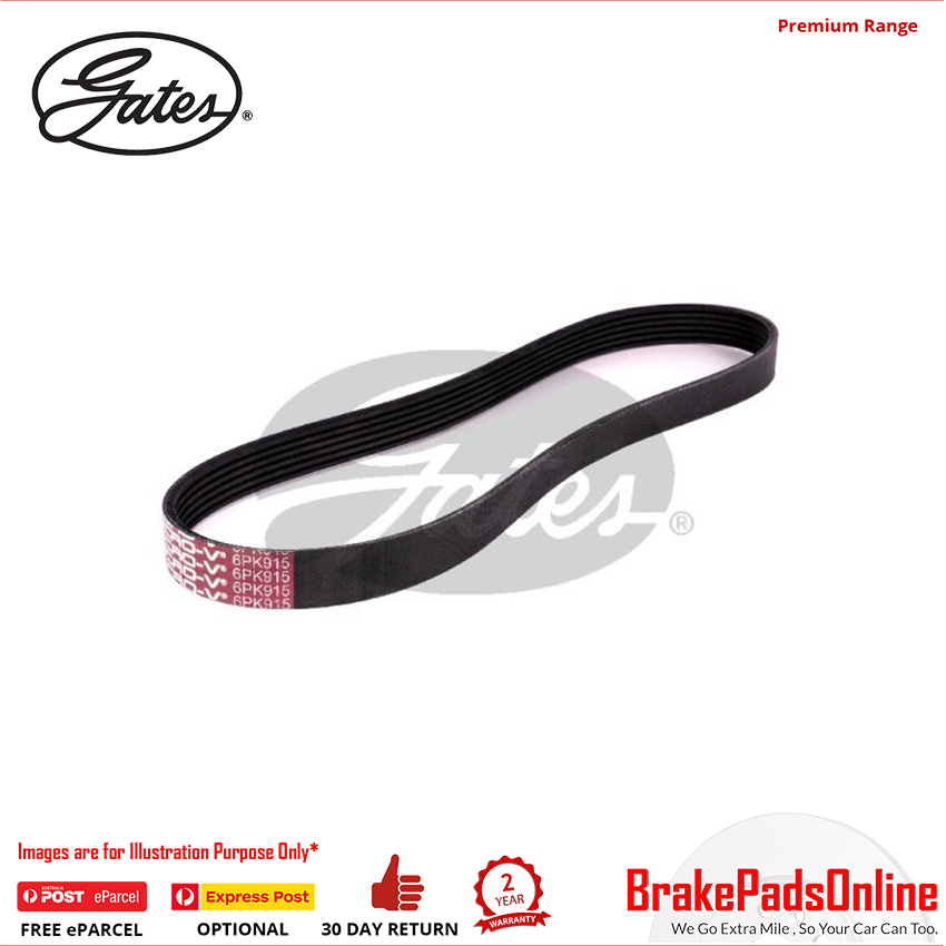 6PK915 V-Ribbed AT Belt for HONDA Accord MK VI CH1 H22A7 2.2L Vtec Type R Petrol 4Cyl FWD