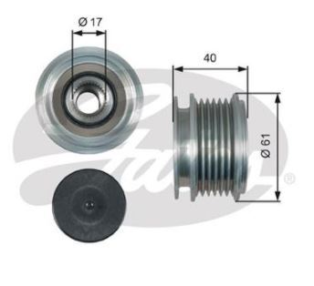Gates Drivealign Overrunning Alternator Pulley For Audi A3 V6 Diesel/Petrol