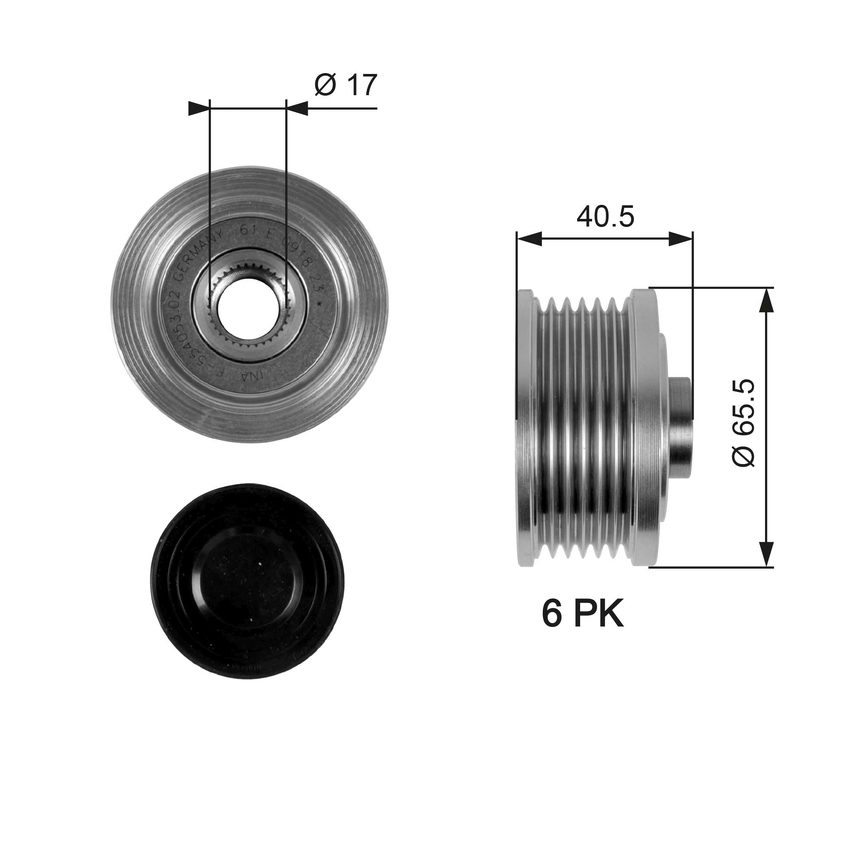 Gates Alternator Pulley For Holden Astra AH 1.9L Z19DTH, Z19DT Hatchback/Wagon