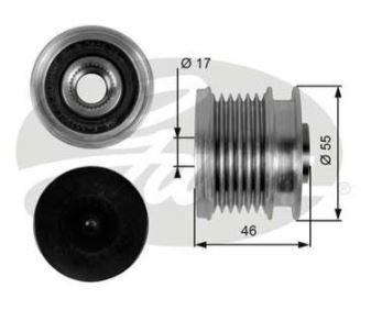 Gates Drivealign Overrunning Alternator Pulley For Mercedes-Benz E-Class