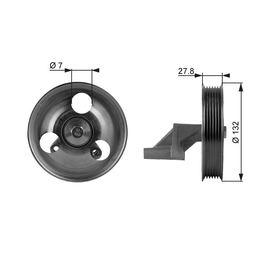 Gates DriveAlign Idler Pulley For Citroen C4 LA, LC 2.0L 16V RFK (EW10J4S)