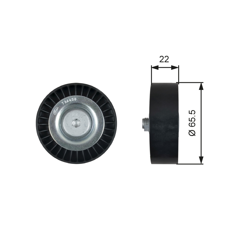 Gates DriveAlign Idler Pulley For Kia Soul AM 1.6L CRDi 128 D4FB Hatchback