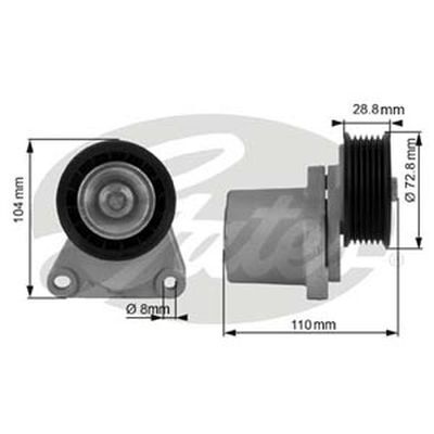 Gates DRIVEALIGN TENSIONER UNIT for Ford Australia Mondeo 2.3i 16V SEBA MA 38204