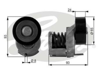 Gates Drivealign Tensioner Unit For Skoda Yeti CAXA CBZB 5L1.4L/1.2L Petrol