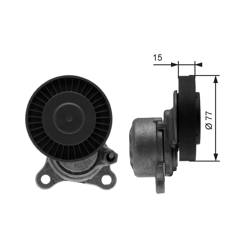 Gates V-ribbed Belt Tensioner For Land Rover Freelander L314 1.8L 18 K4F
