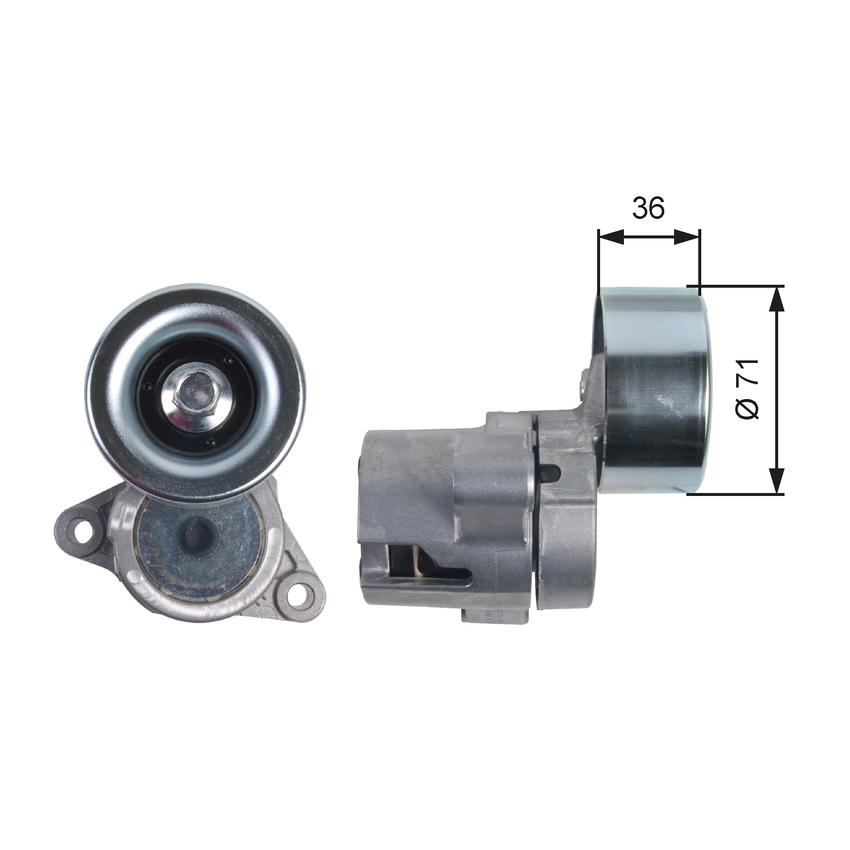 Gates V-ribbed Belt Tensioner For Mazda 6 GG, GY GG14, GY19 2.0L RF7J