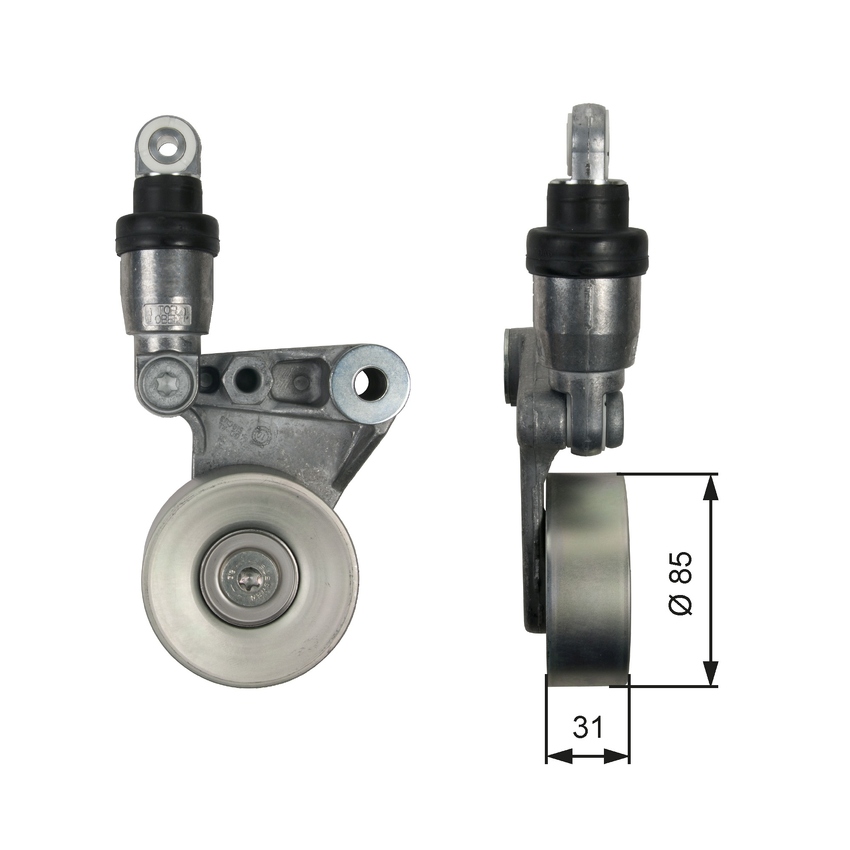 Gates V-Ribbed Belt Tensioner For Citroen C5 RE RE4HTE,RE4HT2 2.2L 4HT DW12BTED4