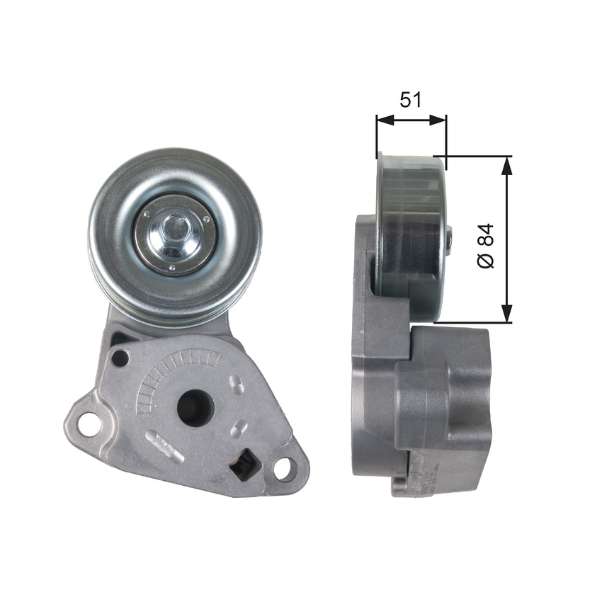 Gates V-Ribbed Belt Tensioner For Mitsubishi Challenger PB,PC 2.5L 4D56-HP
