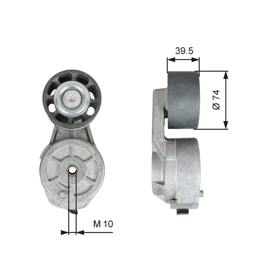 Gates DriveAlign V-ribbed Belt Tensioner For Mercedes-Benz Atego 1317KO 4.2L