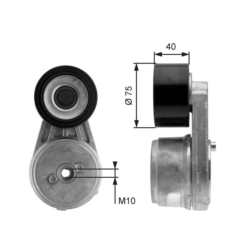 Gates DriveAlign V-ribbed Belt Tensioner - 38653 [7808-26053]
