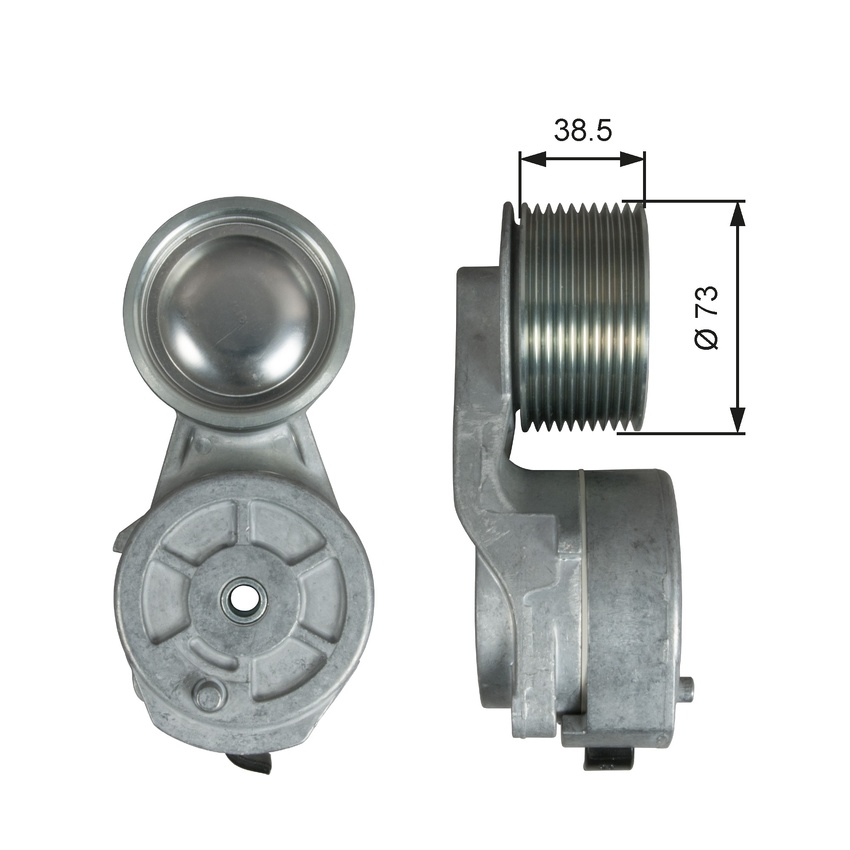 Gates DriveAlign V-ribbed Belt Tensioner For Scania K-Series 9.3L/8.9L/11.7L