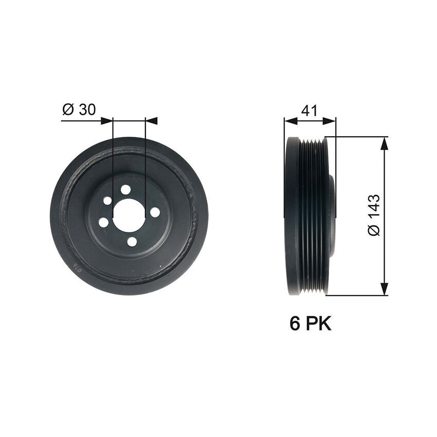 Tvd1001 Torsional Vib Damper for SKODA Roomster 5J7 BSW