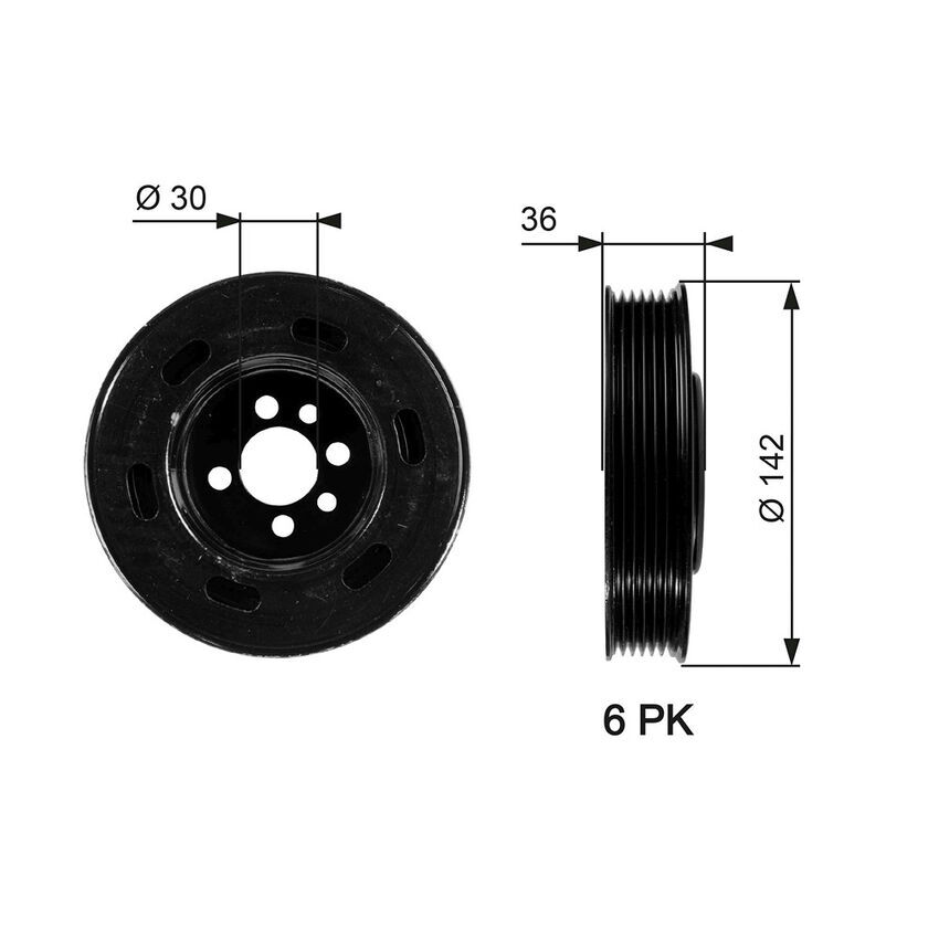Tvd1009 Torsional Vib Damper for VOLKSWAGEN Polo IV 9N3 BBU