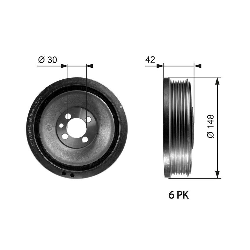 Tvd1048 Torsional Vib Damper for ALFA ROMEO 156 932BXA00/932BXA01 937A1000