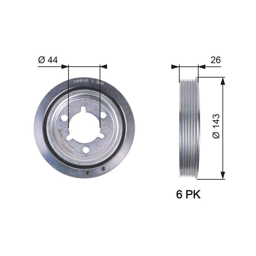 Tvd1055 Torsional Vib Damper for PEUGEOT 206 CC NFU/N6A TU5JP4