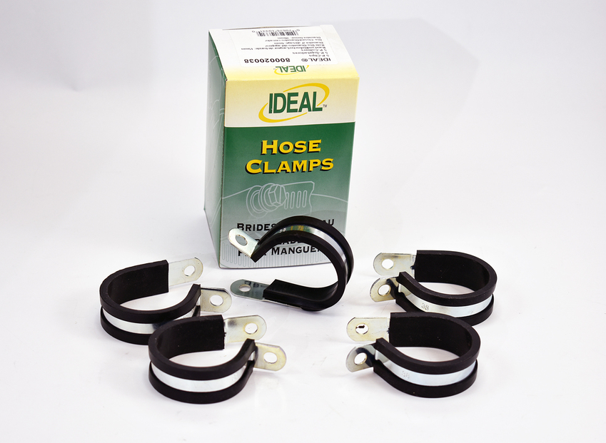 5 PACK Retaining Hose Clamps 38MM Rubber Lined "P" CLIPS  E5 Metal 