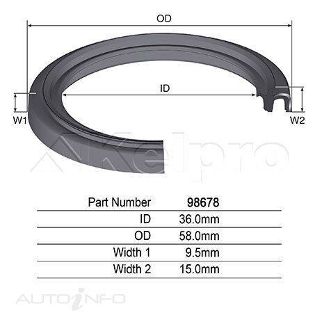 98787 Oil Seal for TOYOTA TARAGO ACR50R - AXLE / DRIVE SHAFT - FRONT INNER