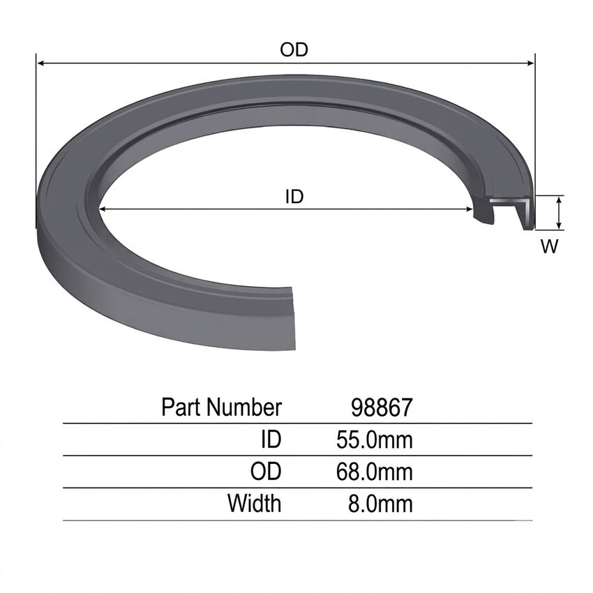 98867 Oil Seal for BMW 118d E87 - CRANK SHAFT / TIMING FRONT