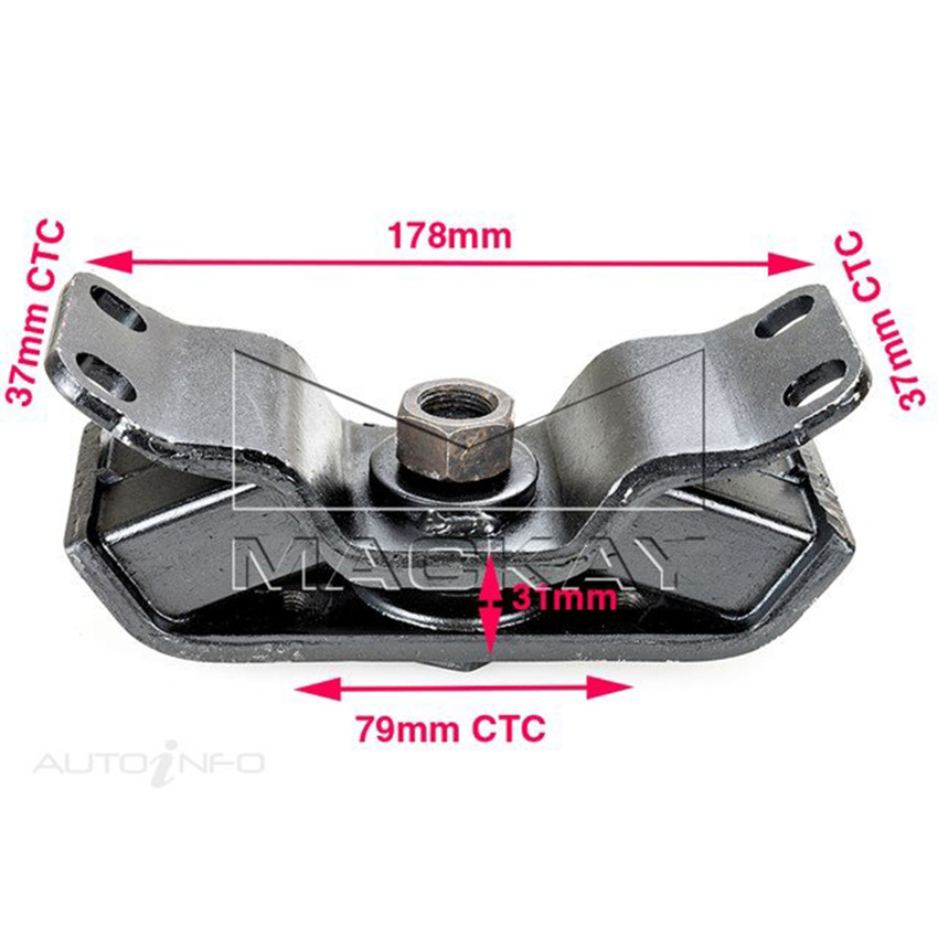 Mackay A2027 Engine Mount Rear For Toyota Hilux RN105R 1988-1993 - 2.4L