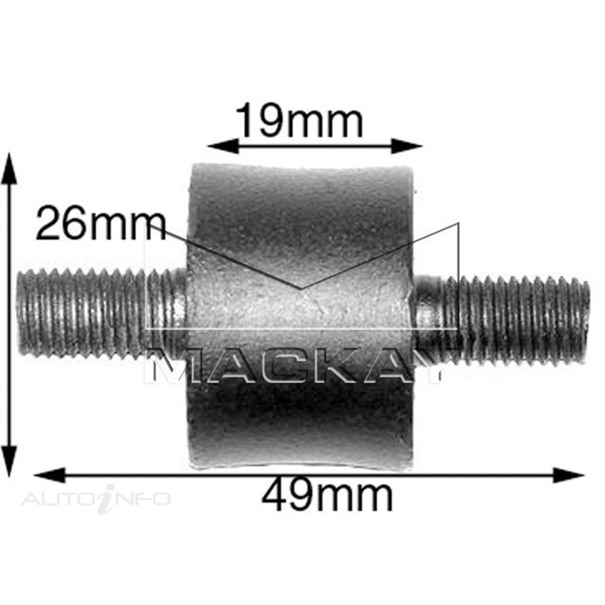 Mackay A666 Radiator Mount For Holden Holden - 1948-1956 - 4 Pack