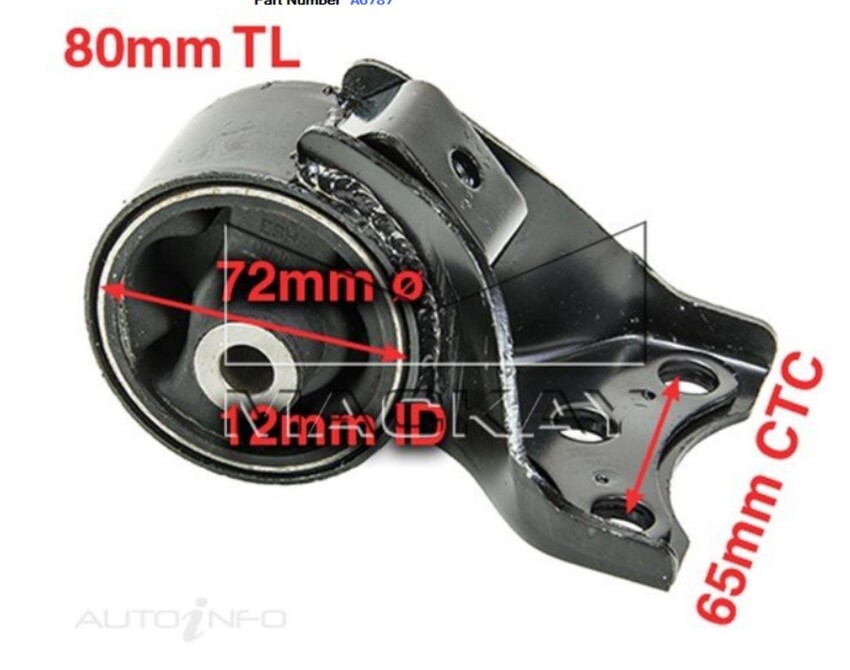Mackay Engine Mount Rear For Kia Pregio 3VRS, CT CTB241 2.7L Diesel J2 2D Van