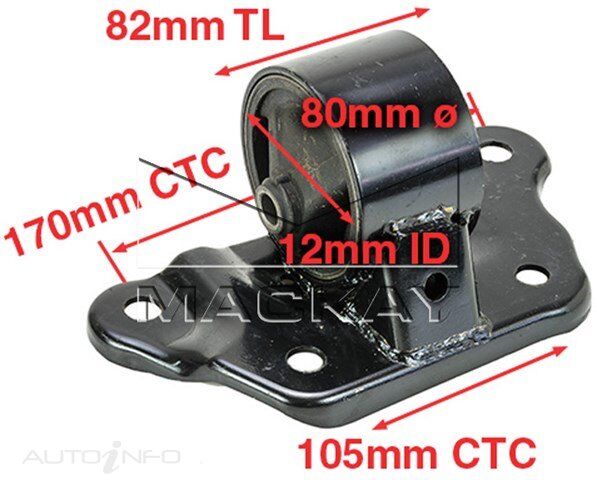 Mackay Engine Mount Rear For Mitsubishi Lancer ES VR-X CH 2.4L 4G69 Auto/Man