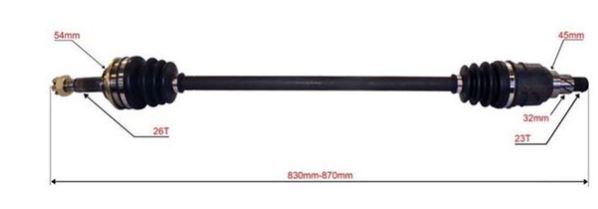 CV Joint Drive Shaft Right Hand For Daihatsu Charade G100 Auto 06/87 - 12/88