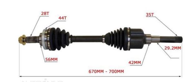 CV Joint Drive Shaft Left Hand For Ford ESCAPE BA,ZA ZB 3.0L  03/2006