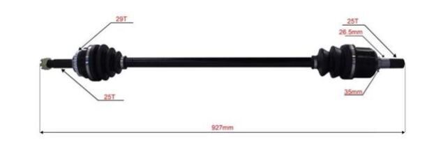 CV Joint Drive Shaft Left Hand For Hyundai S Coupe SX 1.8L Auto 08/96 - 03/02