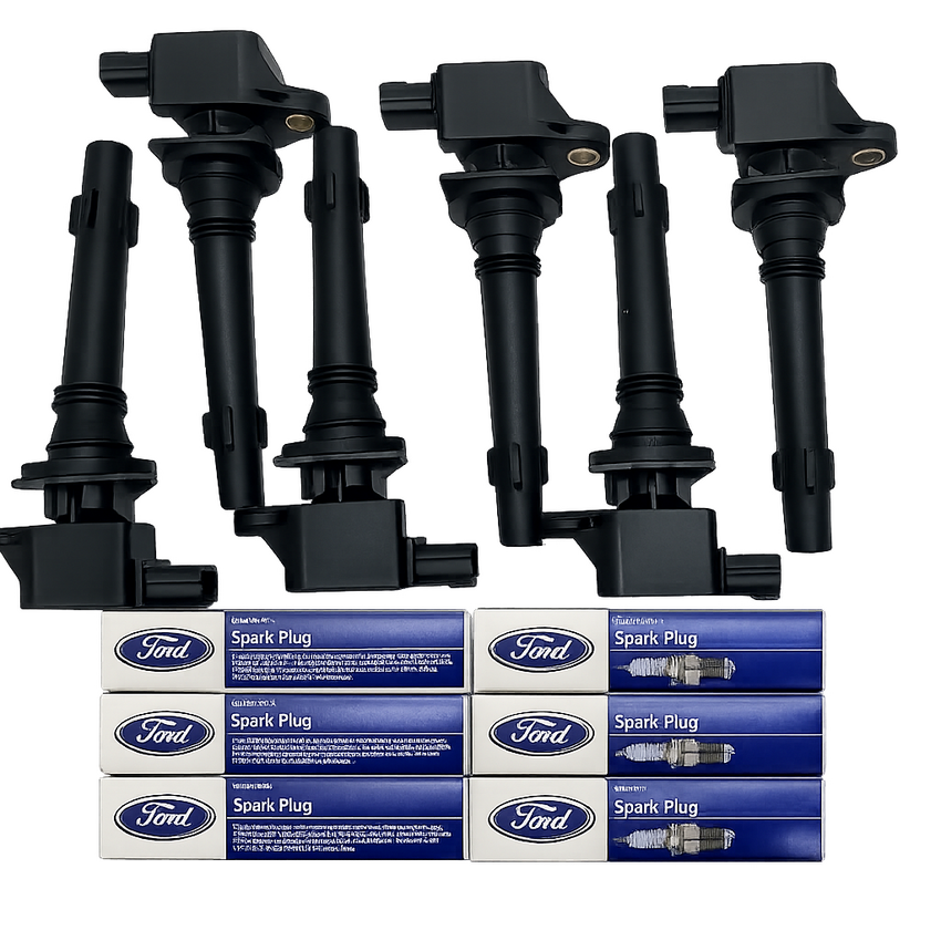 6X Goss Ignition Coil & Spark Plug Kit For Ford Falcon FG FGX 4.0L 195 270T 325T