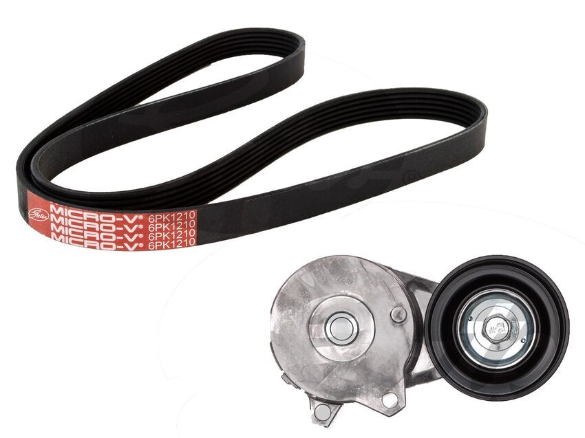 Gates Micro V-Ribbed Belt Kit For Nissan Qashqai MR20DD 2L J11E J11 Drive SUV