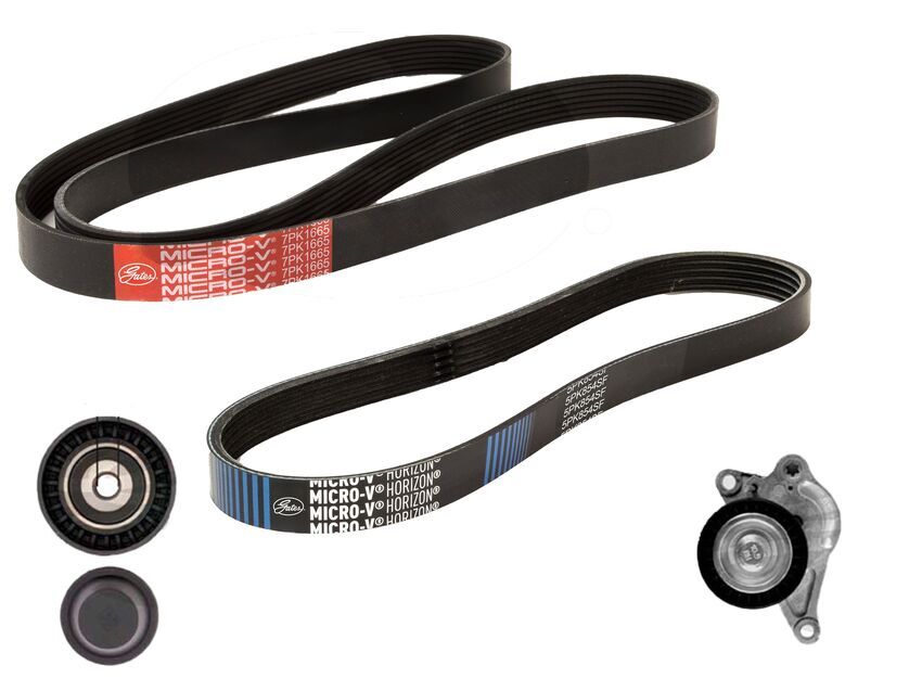 Gates Micro V-Ribbed Belt Kit For Nissan Navara NP300 YS23DDT 2.3L Dci DDTTi D23