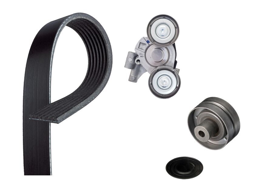 Gates Micro V-Ribbed Belt Kit For Ford Ranger PX PXII PXIII 3.2L Tddi P5-AT PX