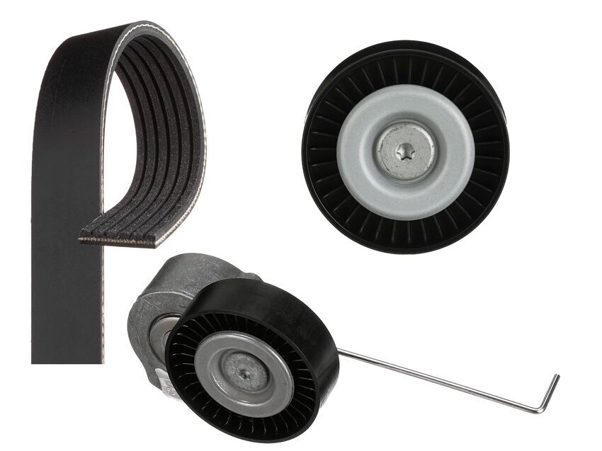 Gates Micro V-Ribbed Belt Kit For Land RoverFreelander 2 32PDPR 3.2L B6324S L359