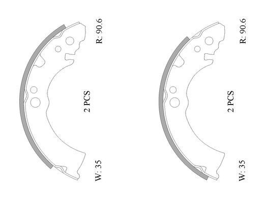 Bosch Rear Brake Shoe Set For Nissan Pulsar N12, N13 1.8L/1.3L/1.5L E13S, GA15S