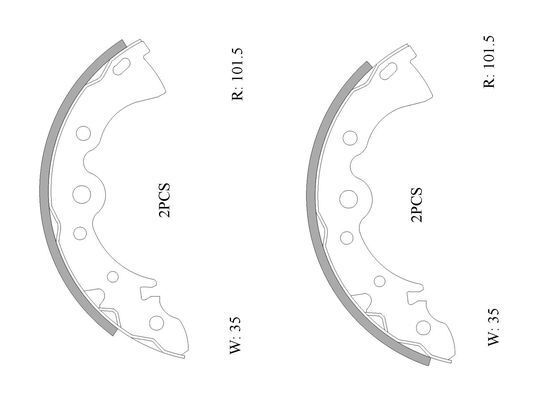 Bosch Brake Shoe Set - B1598