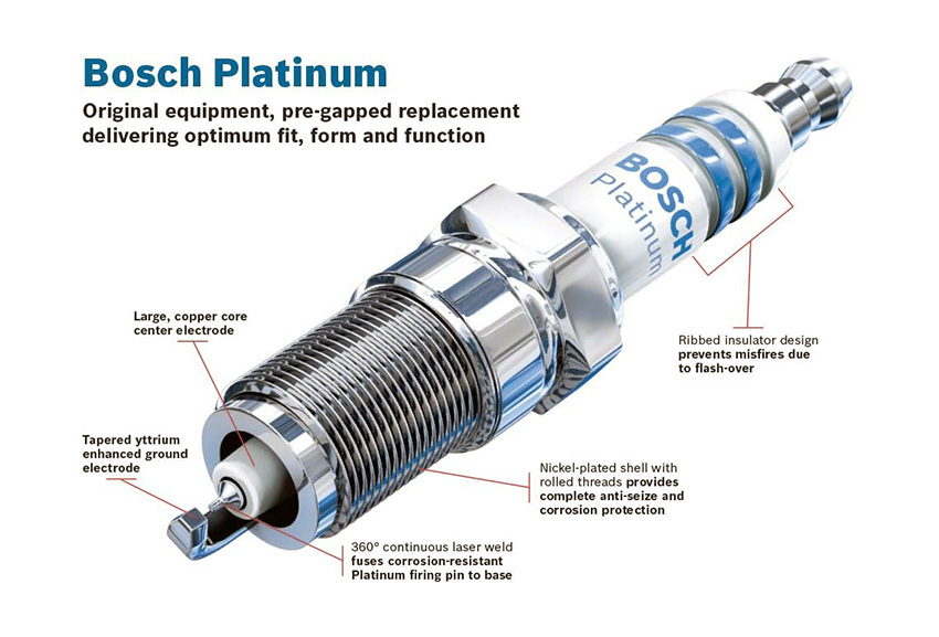 4 PACK Bosch (6731) FR7NPP30X Original Equipment Fine Wire Platinum Spark Plug 41835