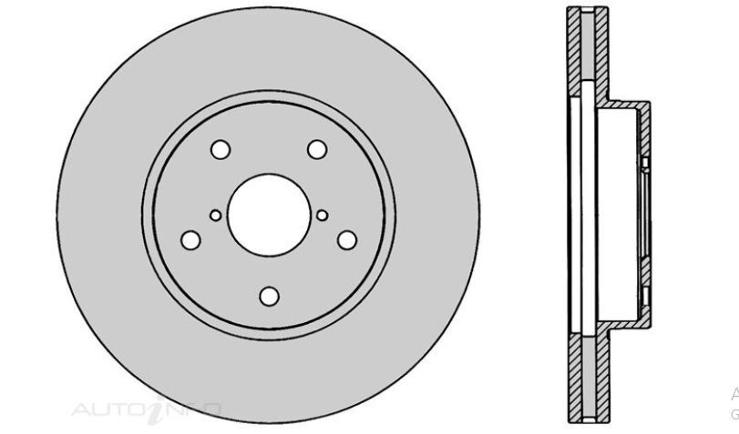 IBS Disc Brake Rotor Front For Subaru Liberty , Legacy B4 - BR11088