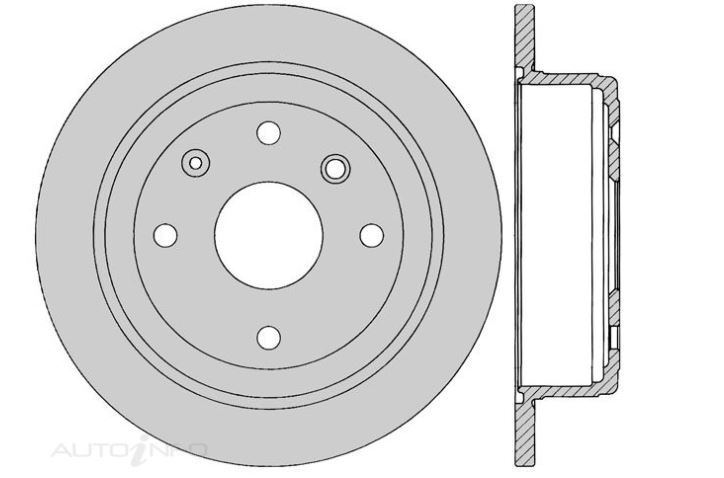 2x IBS Disc Brake Rotor Rear For Daewoo Lacetti, Holden Viva - BR15205