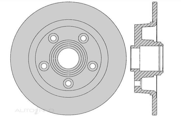 2x IBS Disc Brake Rotor Rear For Ford Telstar,Mazda 626,Capella 1.6L,1.8L,2.0L