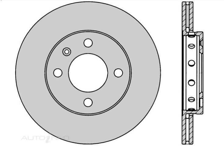 2x IBS Disc Brake Rotor Front For Volkswagen Polo 16V 6N 1.6L AEA I4 8V SOHC