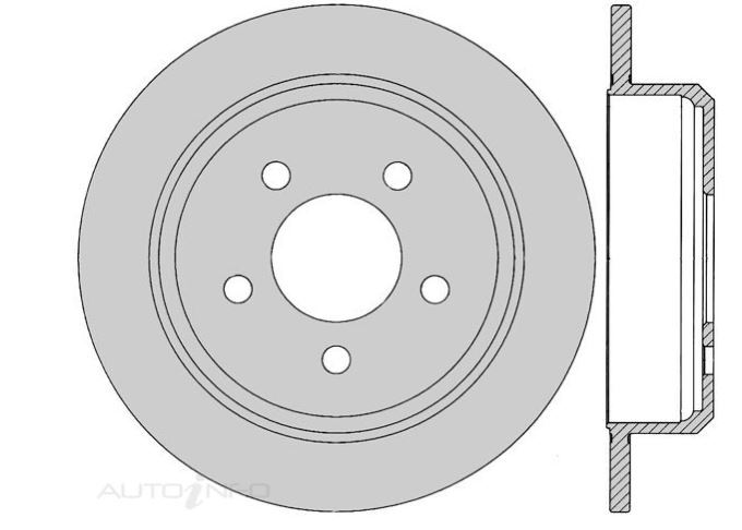 2x IBS Disc Brake Rotor Rear For Jeep Grand Cherokee Limited ZG 4.0L ERH 16 12V