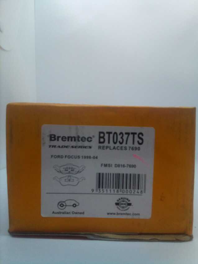 Bremtec Trade Line Brake Pad For Ford Focus LR 1.8L, ST170 LR 2.0L