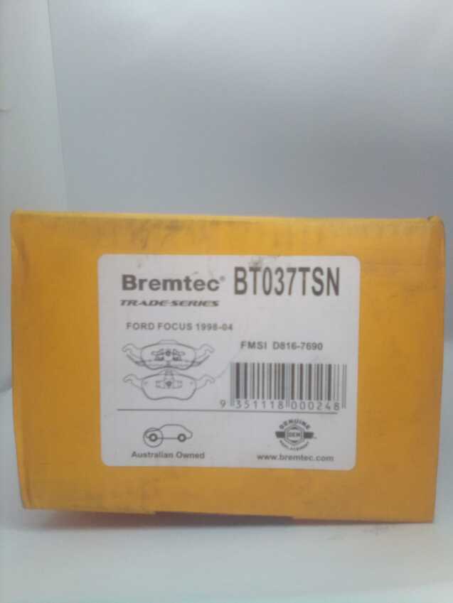 Bremtec Trade Line Disc Brake Pads - BT037TSN